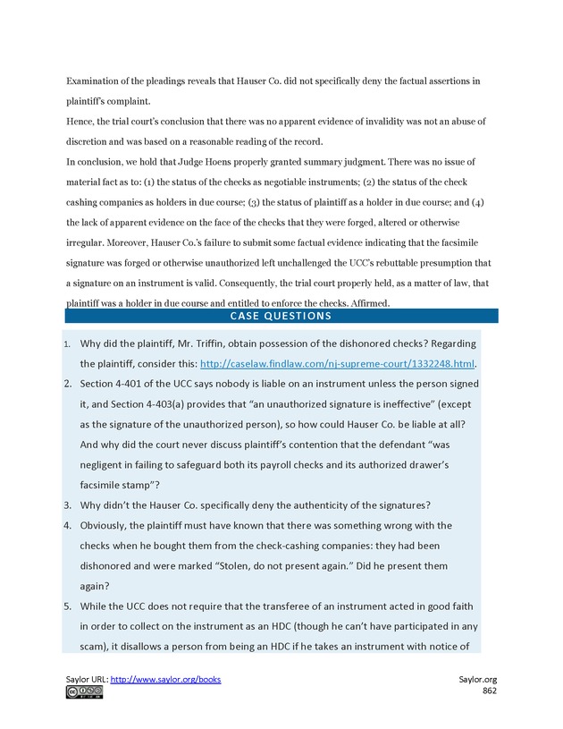 Business Law and the Legal Environment - Page 862